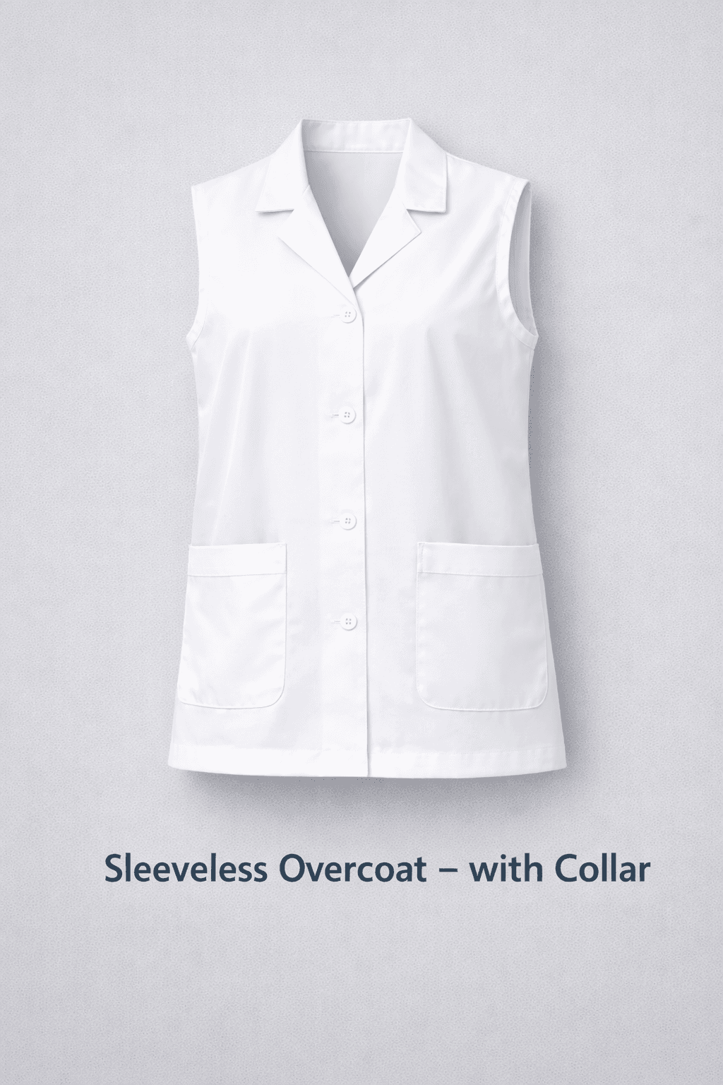 sleeveless overcoat with collar perspective 1