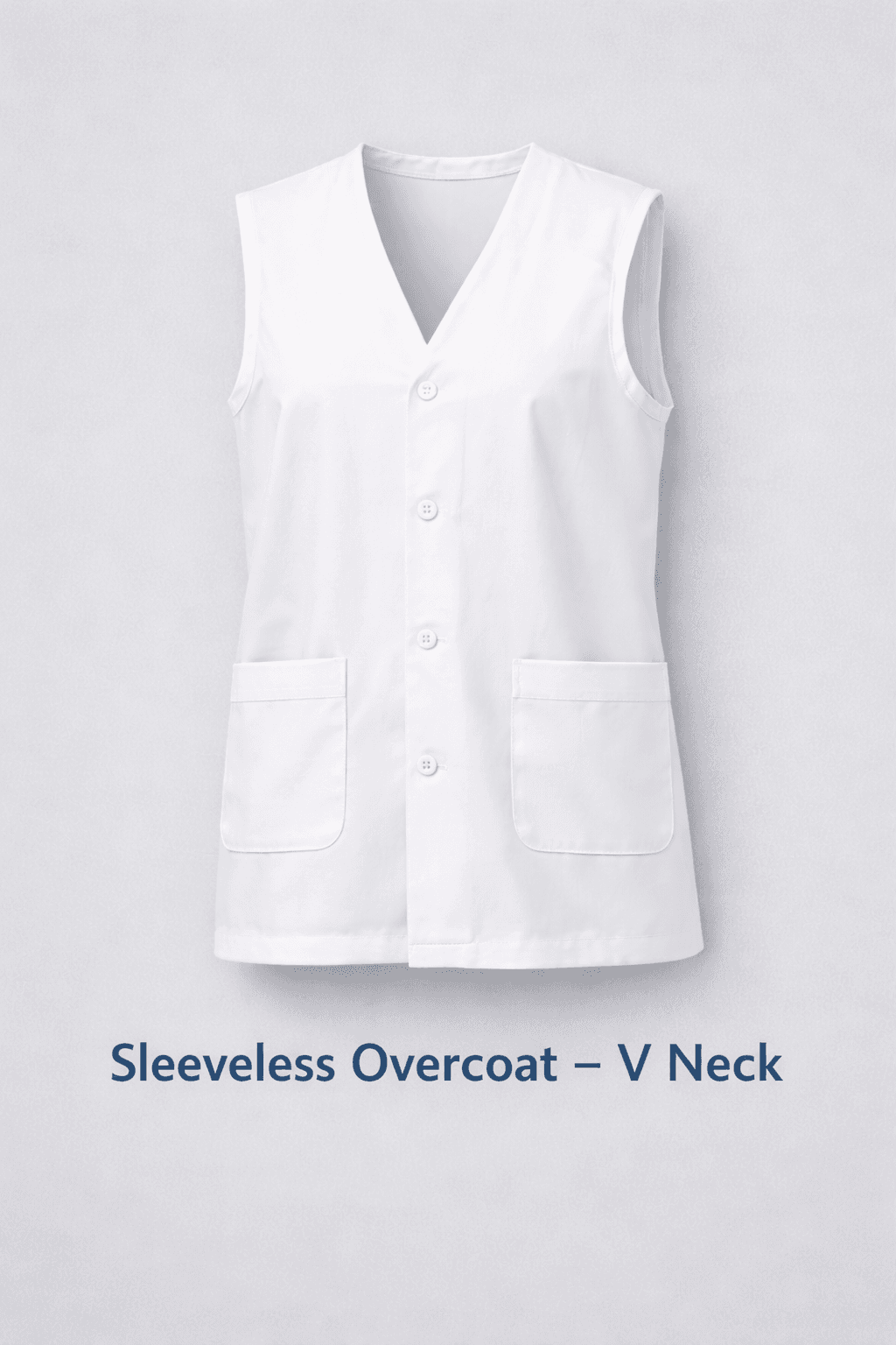 sleeveless overcoat V Neck
